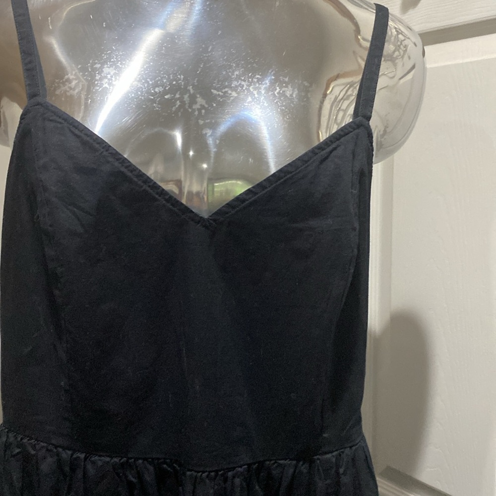 Old Navy - NWOT - Black Cotton Dress With Pockets Adj Straps “L” - Picture 4 of 12